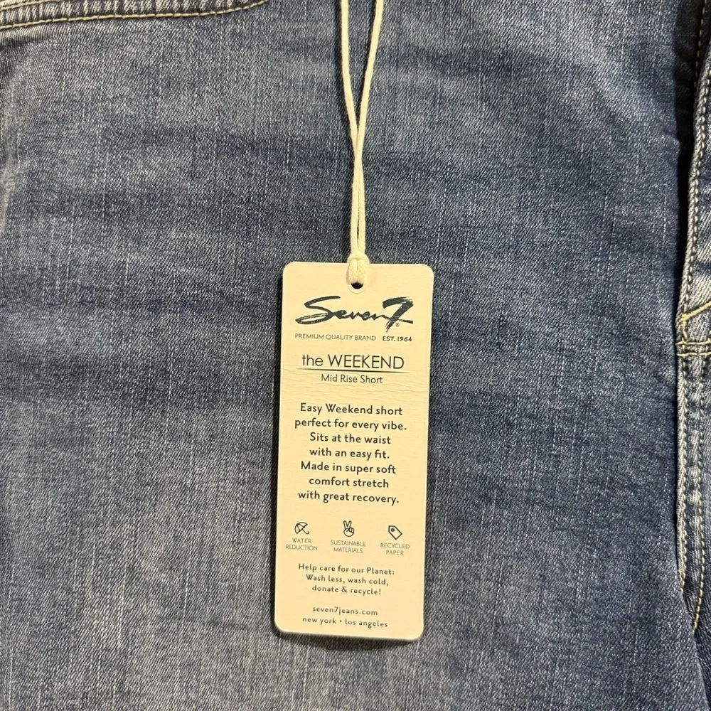 NWT Seven7 The Weekend Mid Rise Jean Shorts- 16 - Picture 2 of 9